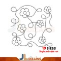 Flower quilt block machine embroidery design. Edge to edge quilting embroidery design. Flower quilting embroidery Machine embroidery design.