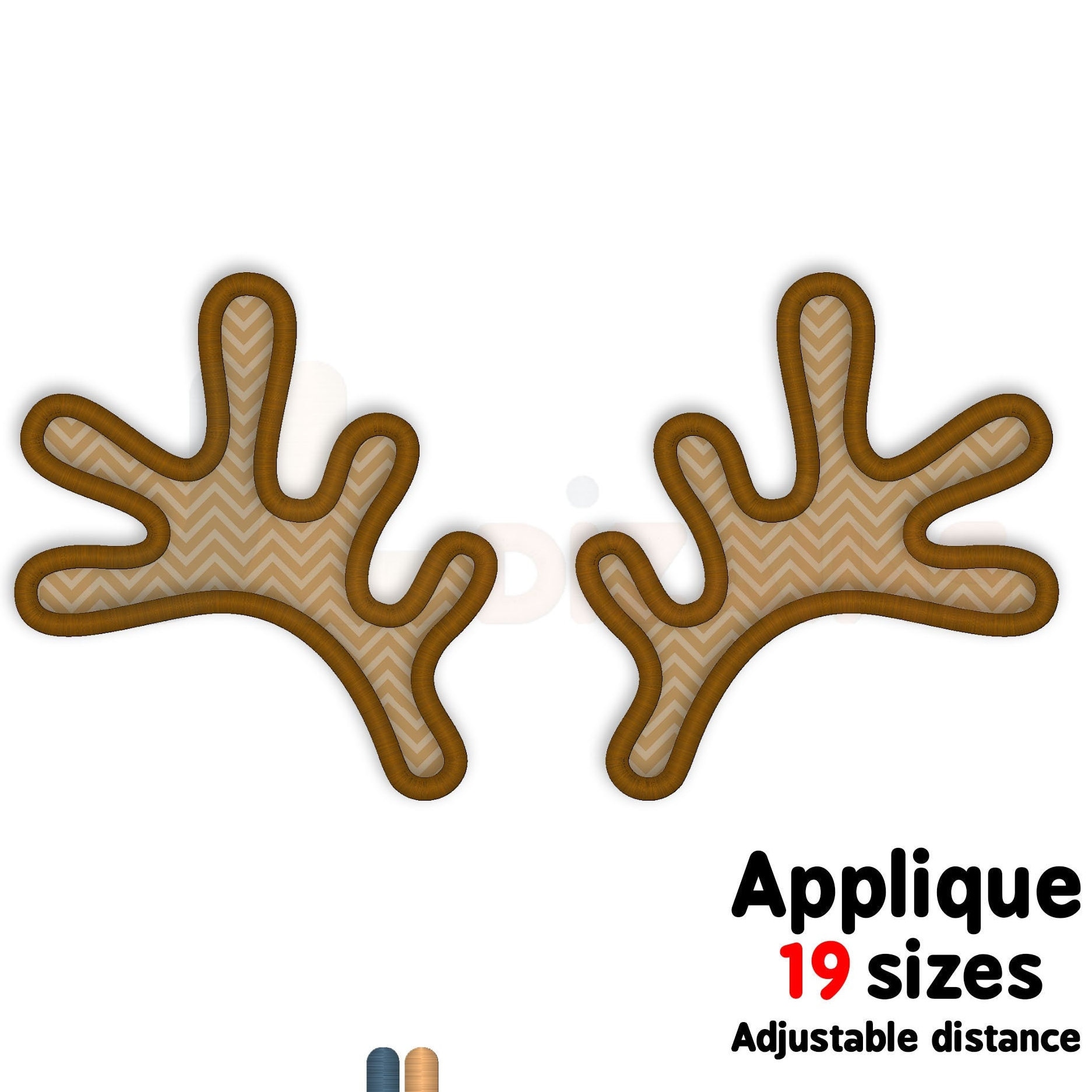 Reindeer Antlers Embroidery Applique Design. Antlers Applique Embroidery.  Reindeer Antlers Embroidery Design. Machine Embroidery Design. - Etsy, image size:1874x1874