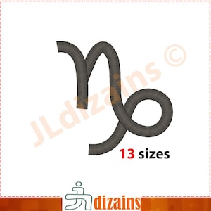 Capricorn Embroidery Design. Zodiac embroidery. Horoscope embroidery. Embroidery design capricorn. Machine embroidery design