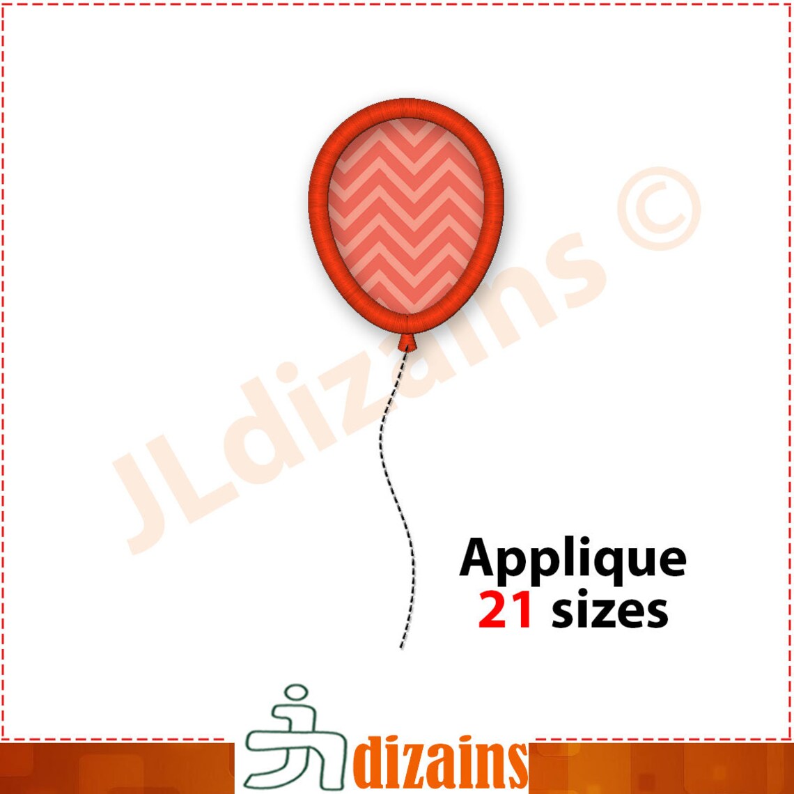 Balloon Applique Embroidery Design. Balloon Embroidery Design. Etsy