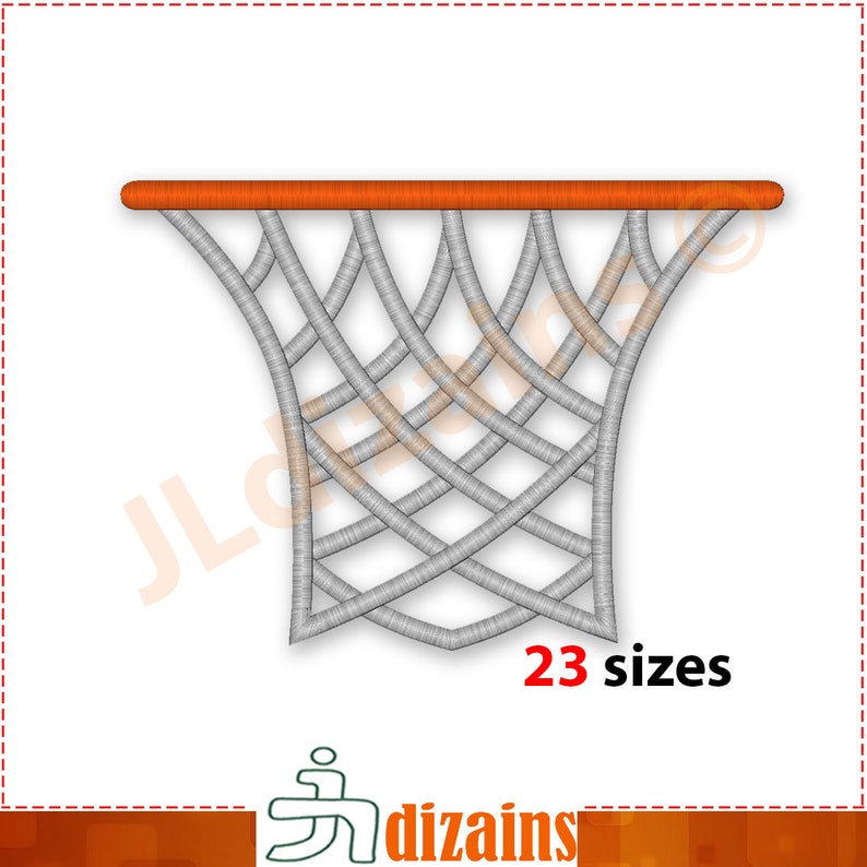Basketball Net Embroidery Design. Basketball Hoop Embroidery Etsy