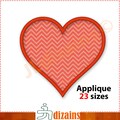 Heart Applique Embroidery Design. Heart embroidery design. Valentine applique. Love embroidery. Machine embroidery design.