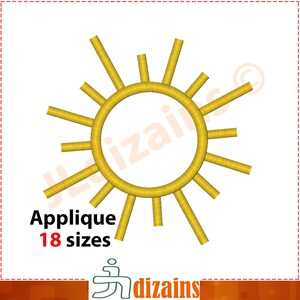 Sun Applique Design. Sun embroidery design. Embroidery applique sun. Embroidery design sun. Sun embroidery. Machine embroidery design. image 2