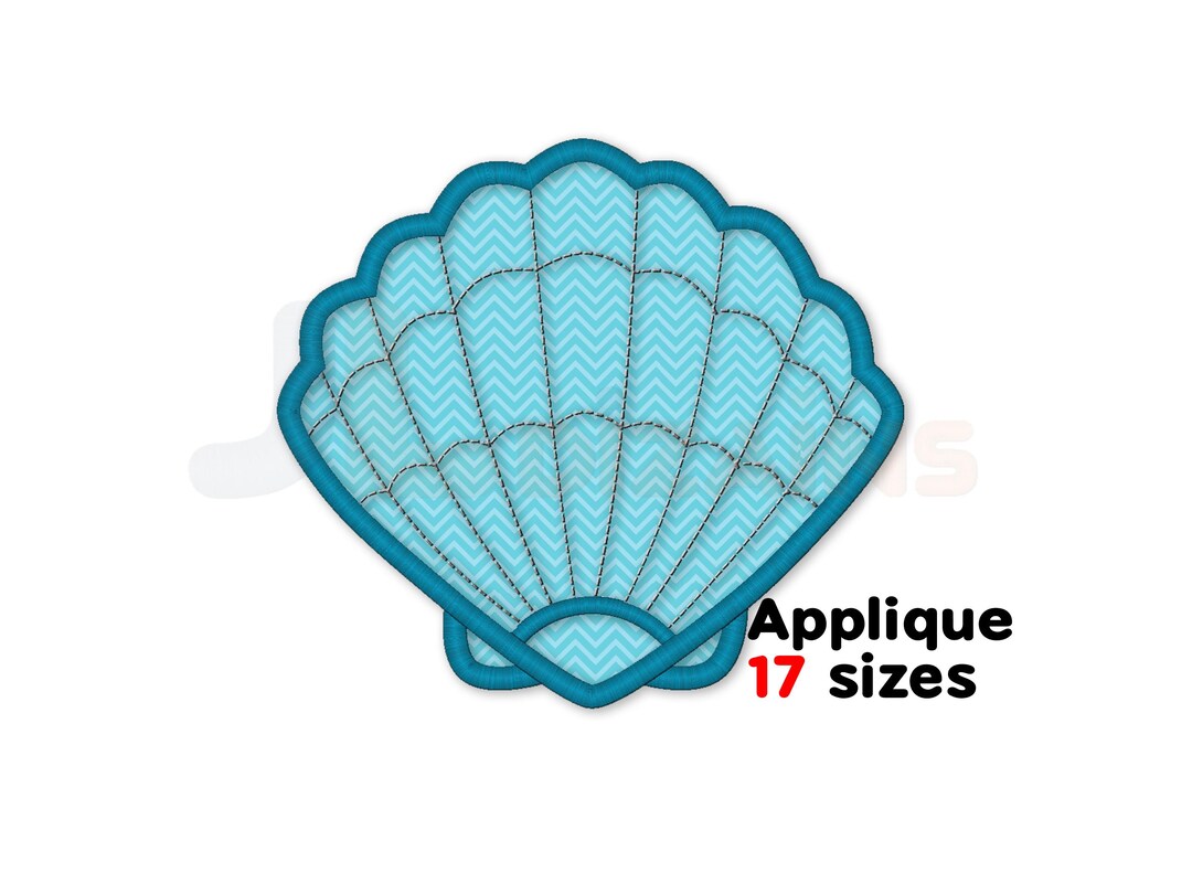 Sea Shell Applique Embroidery Design, Ocean, Summer Beach Machine ...