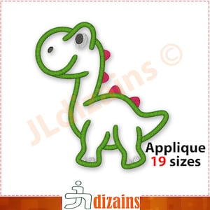 Dinosaur Applique Embroidery Design. Dinosaur applique designs. Dinosaur embroidery design. Dinosaur applique machine embroidery design. image 2