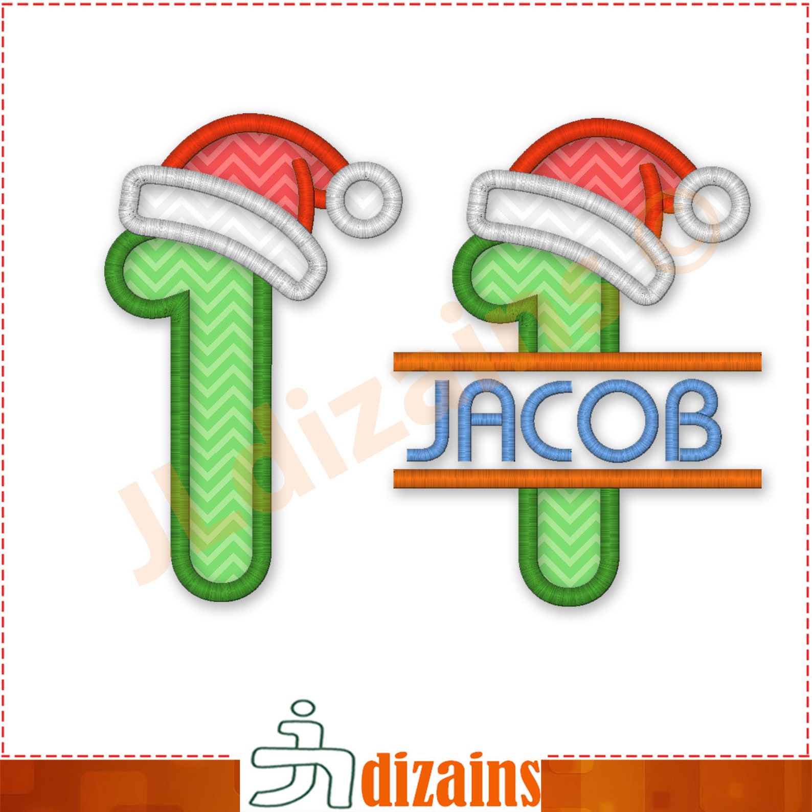 Christmas Number One Applique Embroidery Design. My First Etsy