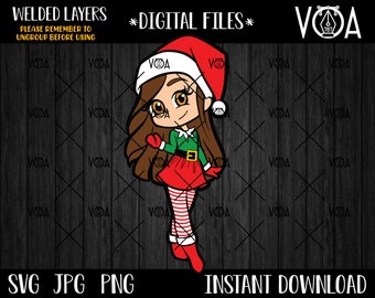 Christmas girl SVG