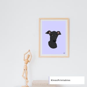 Iggy Italian Greyhound Wall Art Printable Download