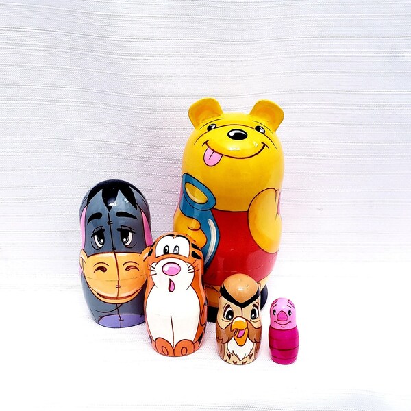 Children's nesting doll 5 pieces 5 inches tall made in UKRAINE