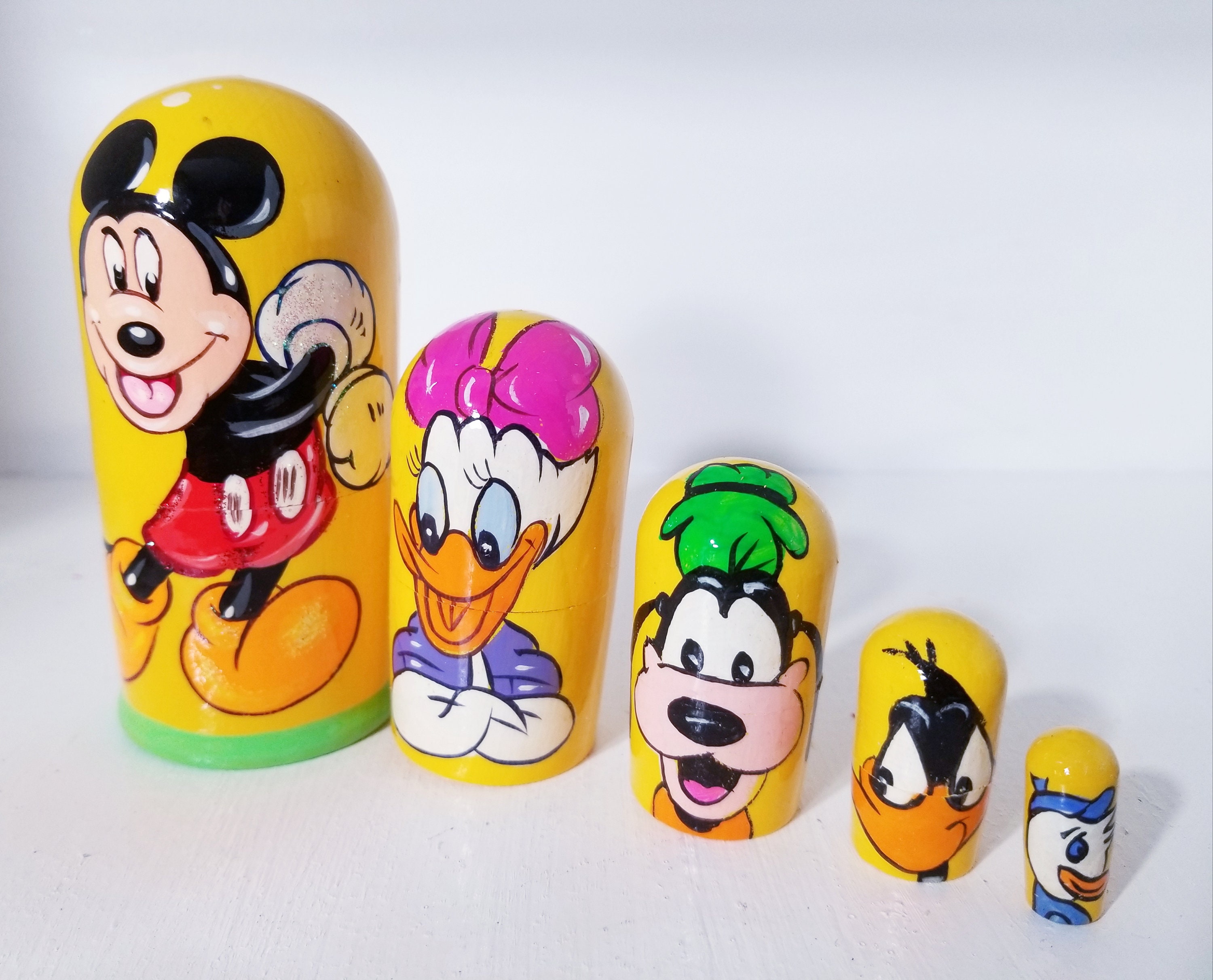 Disney nesting dolls sets of 5 pieces 4.5 inches tall Etsy