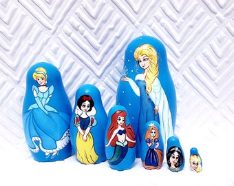 Children  nesting dolls 7 pcs 6 inches tall decoration doll's. made in Ukraine