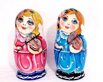 Guarding Angel's nesting doll's 5 pcs 6.5 inches tall