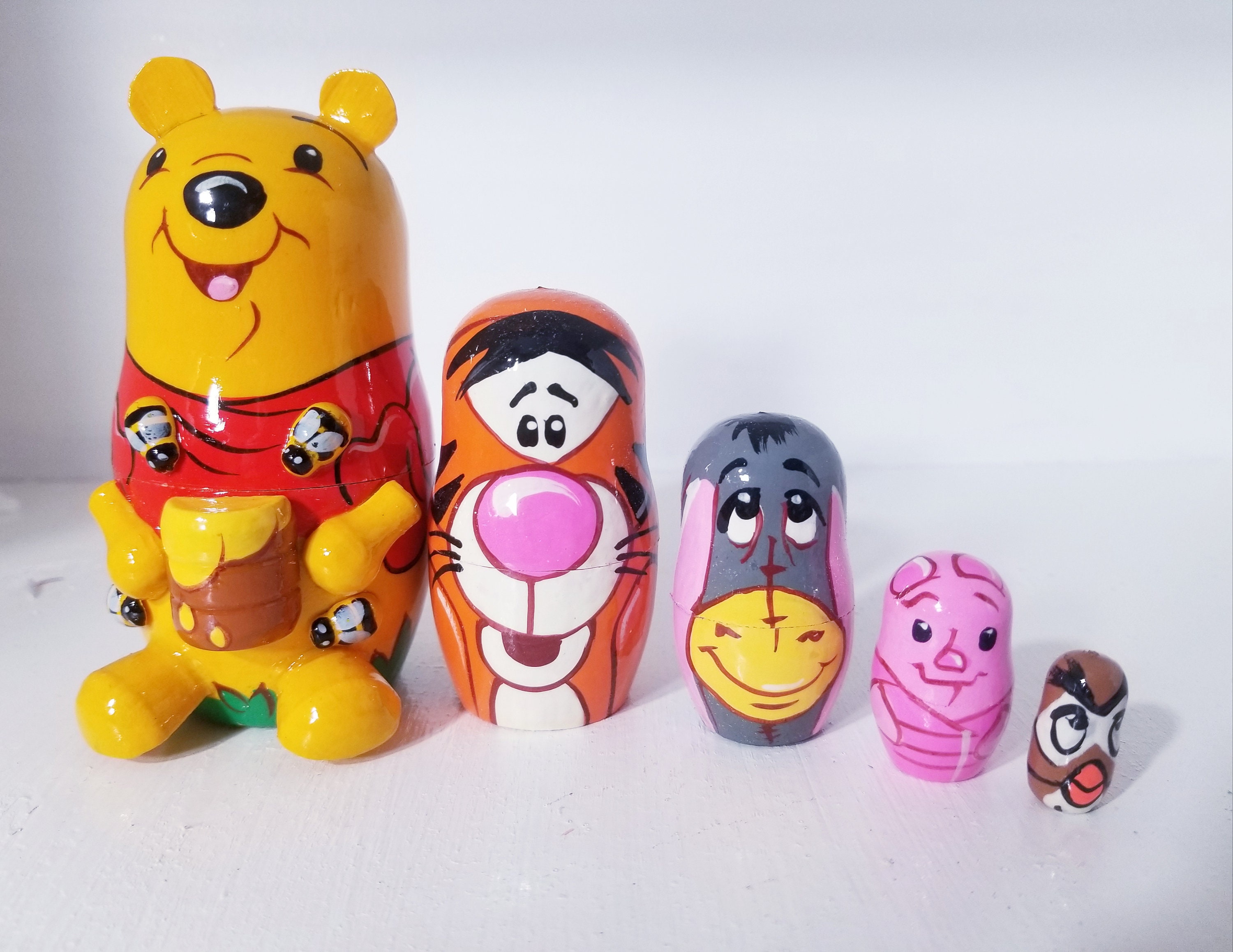 Disney nesting dolls sets of 5 pieces 4.5 inches tall Etsy