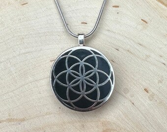 Men’s or women’s necklace-  Seed of life pendant- Sacred geometry necklace