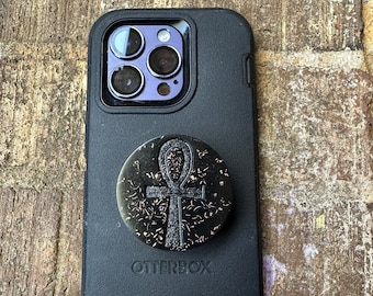 Orgonite® Ankh Emf shield protection neutralizer Phone Grip sticker Made in USA Graduation gift