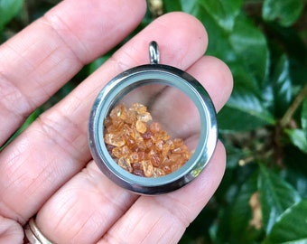 Spessartine Garnet Pendant  - Sacral Chakra - Manifest Creativity, Abundance and Passion