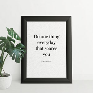 Fearless Inspiration druckbare gerahmte Wandkunst | Digitaler Download | Motivierendes Zitat Home Decor | Sofort Download
