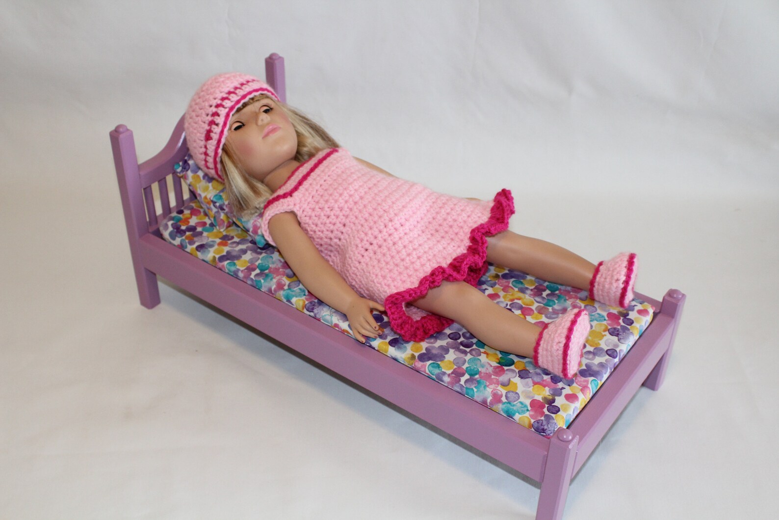 American Girl Bed Lavender AG Bed AG Doll Furniture 18 Inch Etsy