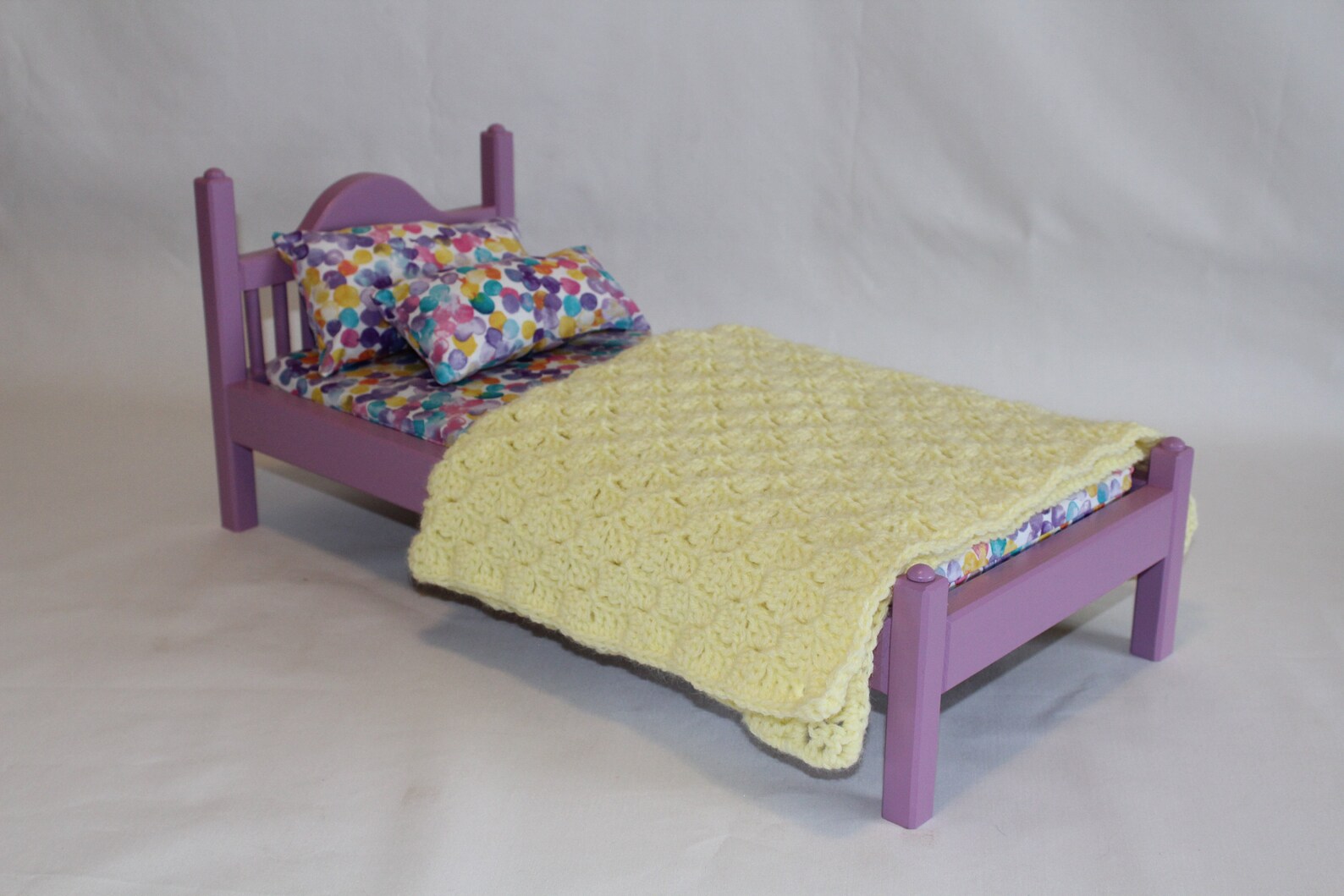 American Girl Bed Lavender AG Bed AG Doll Furniture 18 Inch Etsy