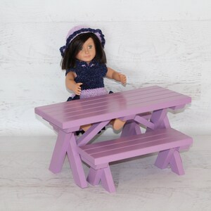Doll Picnic Table Etsy