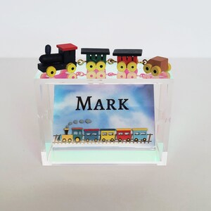 Train Miniature Double Sided Rotating 3"x 2" Acrylic Phot Frame - Personalized Motivational and Inspirational Gift - Birthday Graduation 5.0 (169)
