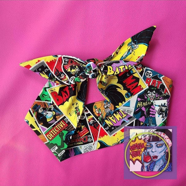 Batman Comic Book Headband Neckerchief