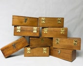 Vintage box, trinket box, old wooden box, antique box, vintage wooden box, old box, desk box, office, desk organiser. vintage gift.