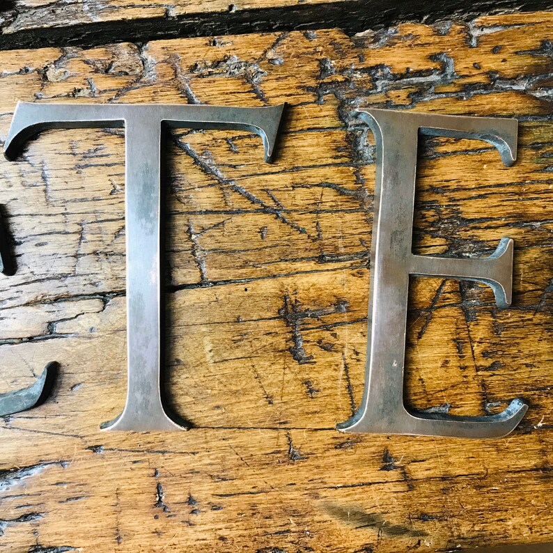 Antique Cast Bronze Letters Metal Letters Vintage Letter Etsy