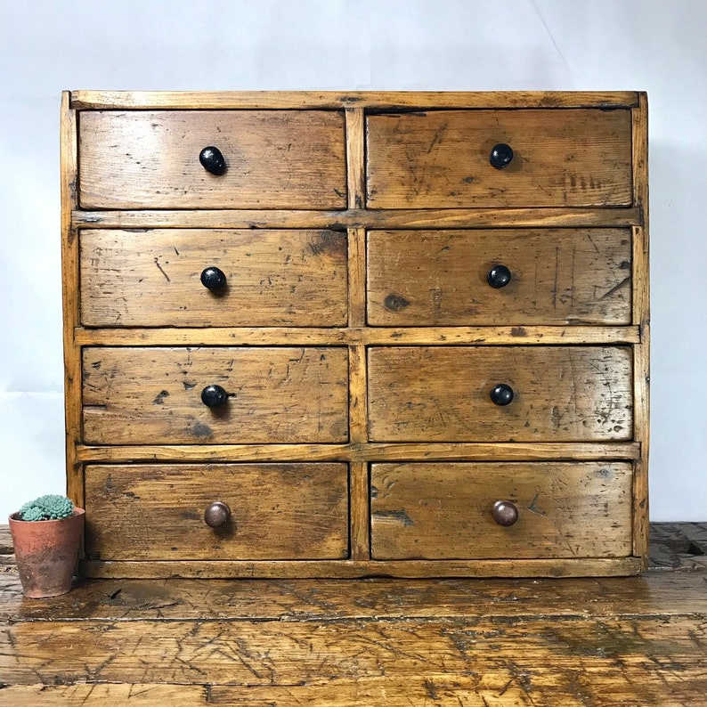 Antique Apothecary Drawers Old Vintage Wooden Drawers Wooden Etsy