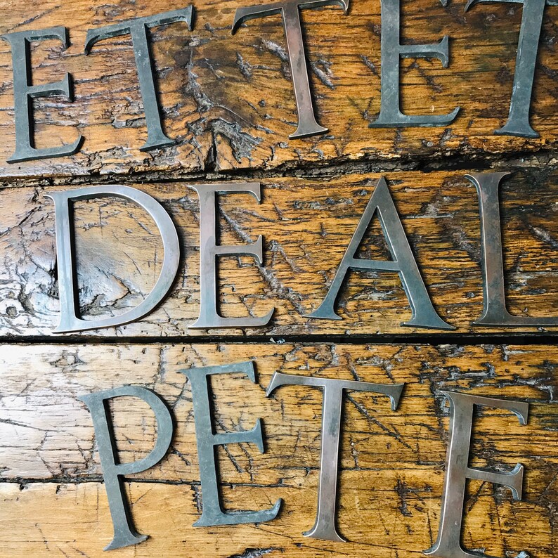 Antique Cast Bronze Letters Metal Letters Vintage Letter Etsy