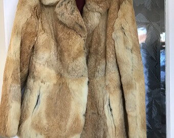 Coney fur coat | Etsy Vintage coney fur Daphmond jacket in