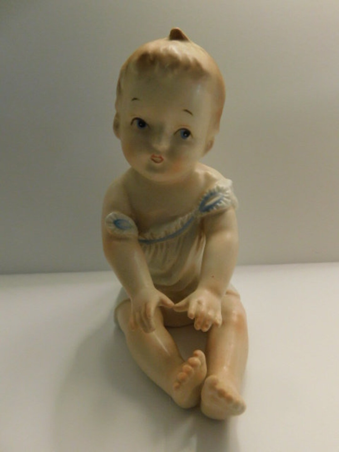 Unbelievably Cute Porcelain Baby Boy Figurine by ARNART 1950's U 5649