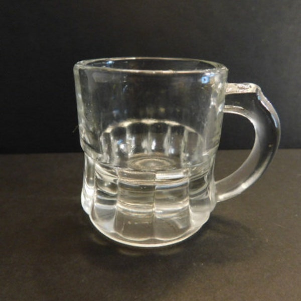 Federal Glass "Beer Mug" Style Clear Shot Glass 1950's - Great Mid Century Barware Mug - Highly Collectible! Great Gift Idea!