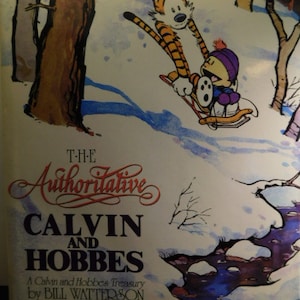 Vintage Book &quot;The Authoritative Calvin And Hobbes&quot; A Calvin and Hobbes Treasury by Bill Watterson 1990 - Great Reading!