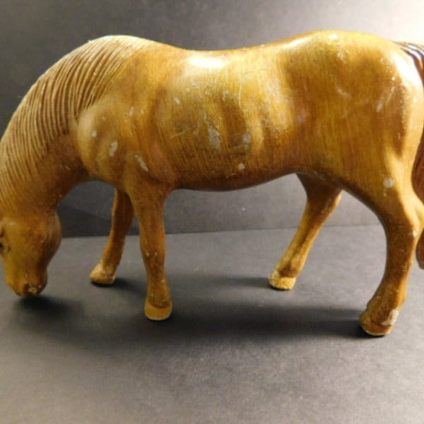 Vintage Composite Brown Horse Figurine 1950's - Great Mid Century Find! Highly Collectible! Great Gift Idea!