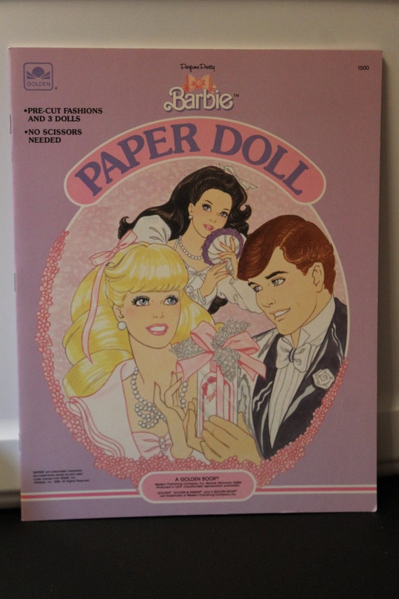 Terrific Vintage Perfume Pretty Barbie Paper Dolls GOLDEN - Etsy
