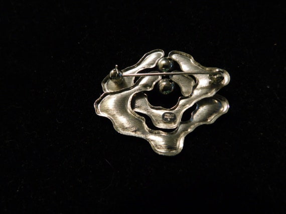 Gorgeous Sterling Silver Intertwined Brooch/Pin -… - image 3