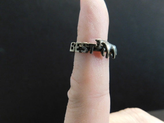 Adorable Gunmetal "Best Horse/Friend" Adjustable … - image 1