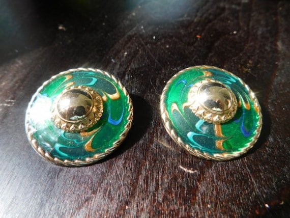 Fantastic Eighties Chic Vintage Enameled Metal St… - image 1