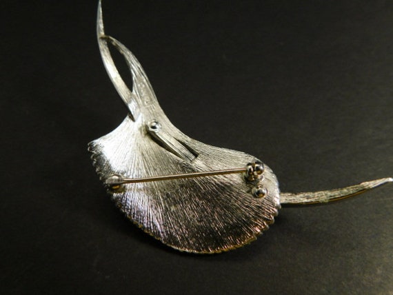 Lovely Silver Tone Metal Stylized Calla Lily Flow… - image 3