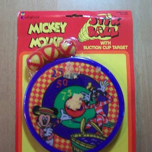 Terrific Vintage Mickey Mouse Stik Ball Game by Colorforms #3702 - 1992