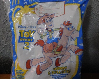 Disney Pixar Toy Story 2 Woody & Bullseye McDonald's Toy/Candy Dispenser NIP