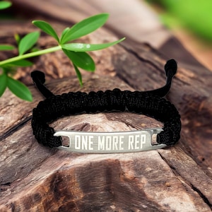 Pulsera de paracord ajustable personalizada: regalo motivador para levantadores de pesas y atletas