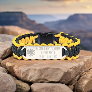 Custom 275 Paracord Bracelet - Personalized Sheriff EOW Memorial