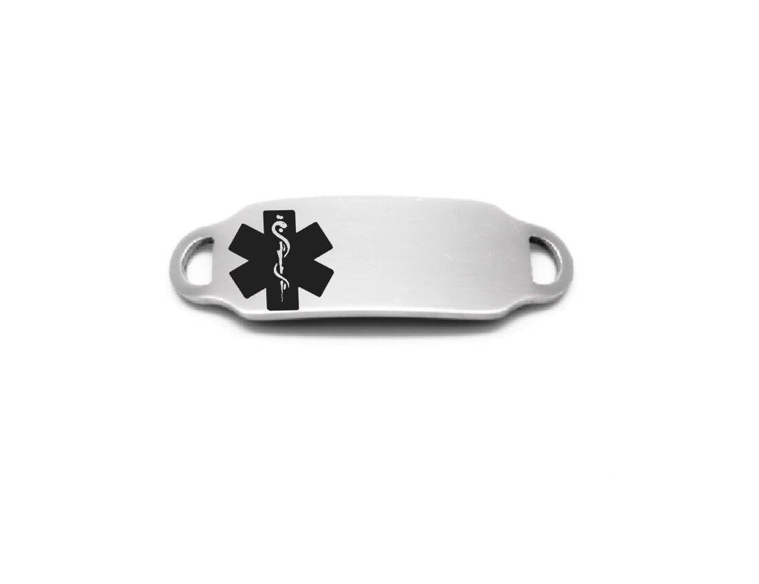 Personalized Engraved Stainless Steel Black Medical ID Tags Etsy