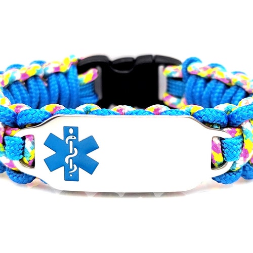 Kids Medical ID Bracelet With Custom Engraved Stainless Steel Etsy