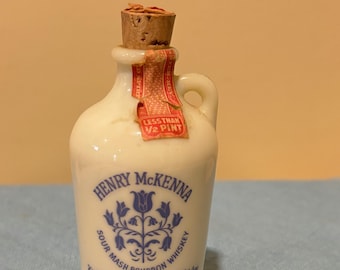 Vintage Henry Mckenna Miniature Sour Mash Bourbon Whiskey Jug 1/10