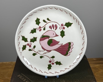 Hand Crafted Pennsylvania Dutch Tulipware Decorative Plate