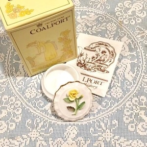 Coalport Yellow Rose Jewelry or Vanity Box