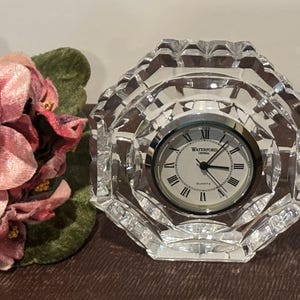 Vintage Waterford Crystal Octagonal Desk Clock